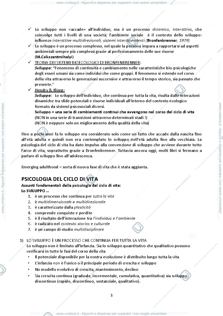 Anteprima pagina 3 — PSICOLOGIA DELLO SVILUPPO E DELL'EDUCAZIONE