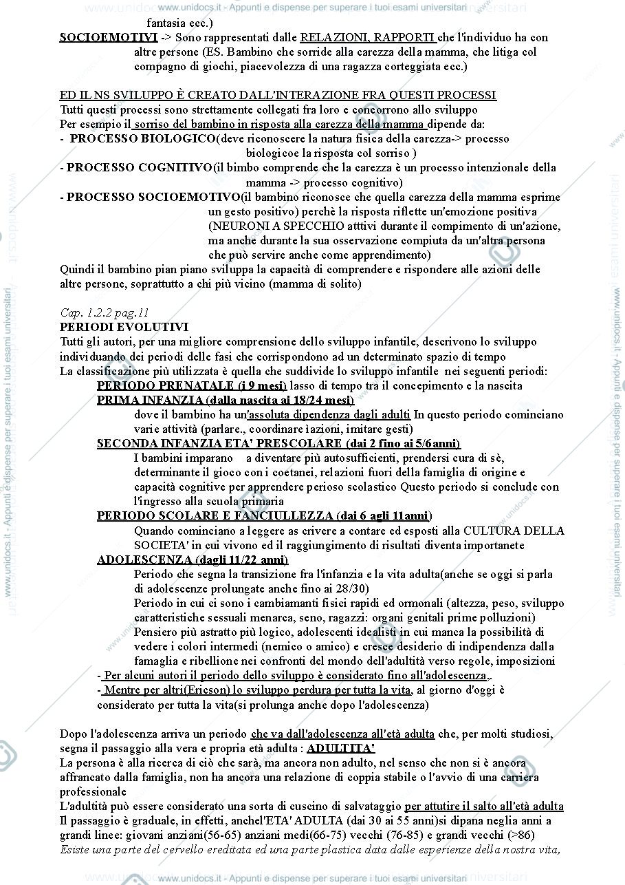 Anteprima pagina 3 — PSICOLOGIA DELLO SVILUPPO
