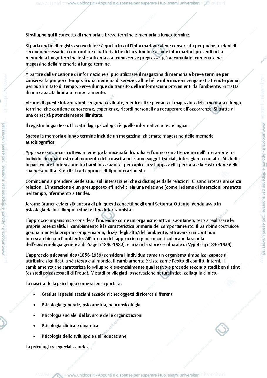Anteprima pagina 3 — PSICOLOGIA DELLO SVILUPPO 