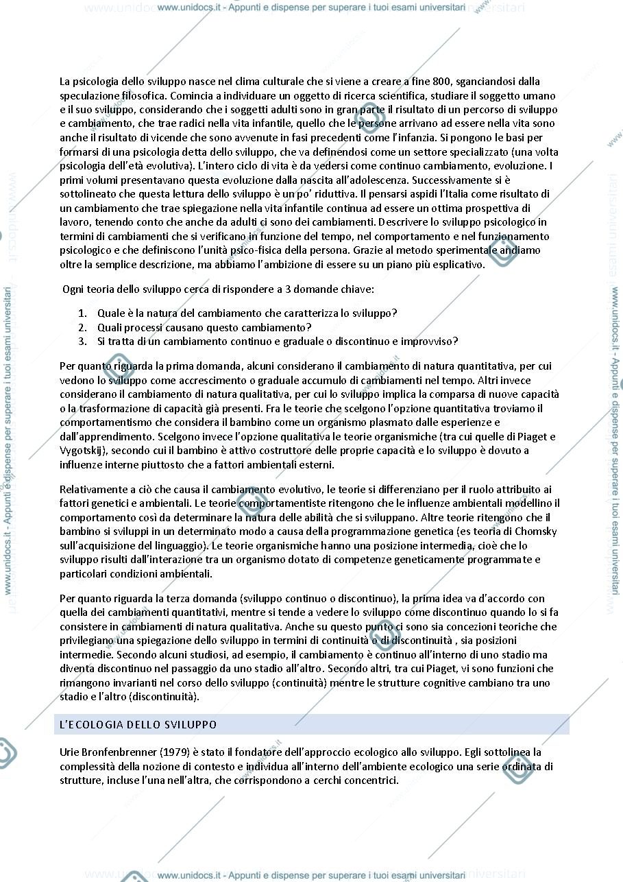 Anteprima pagina 4 — PSICOLOGIA DELLO SVILUPPO 