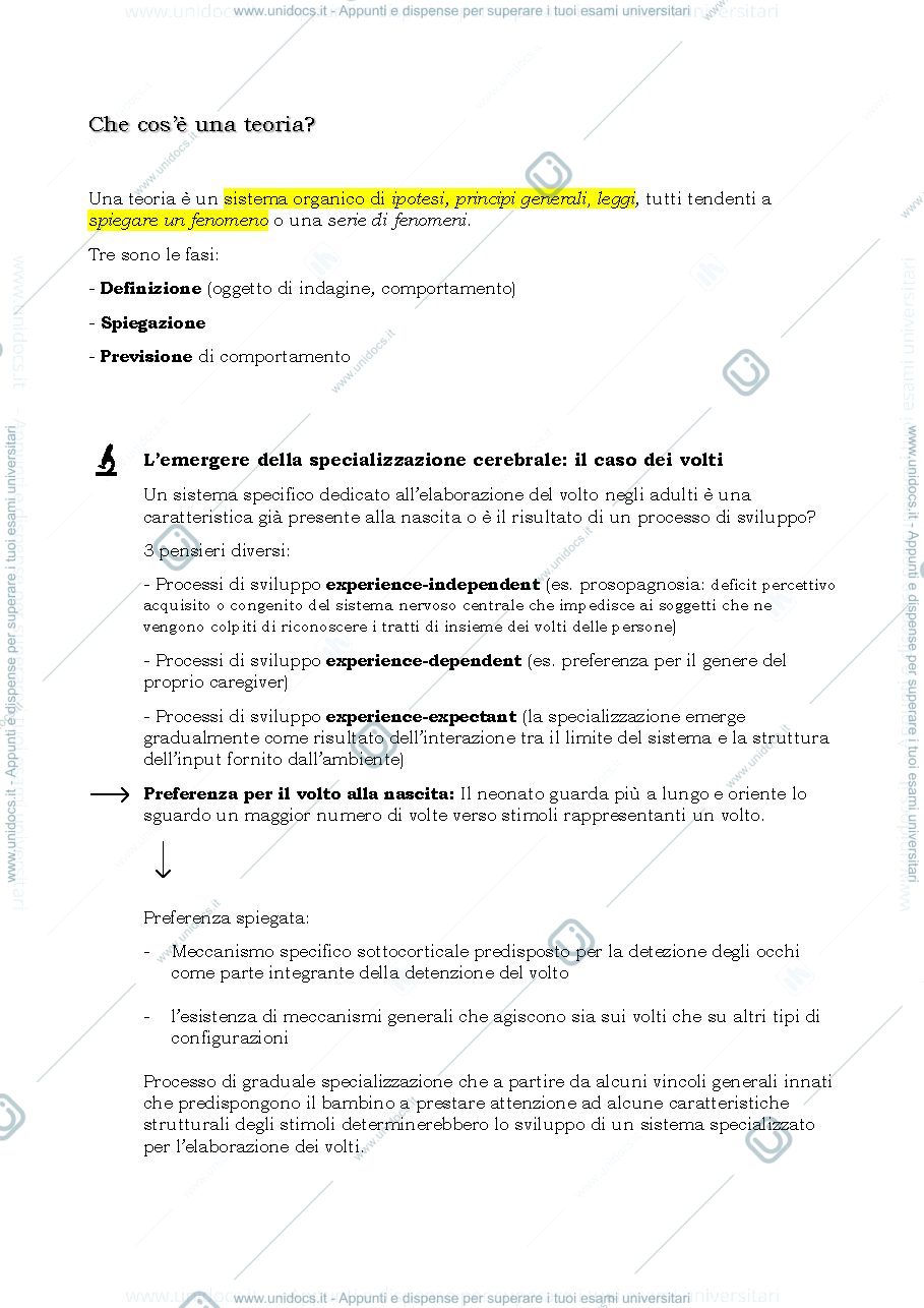 Anteprima pagina 1 — Psicologia dello sviluppo