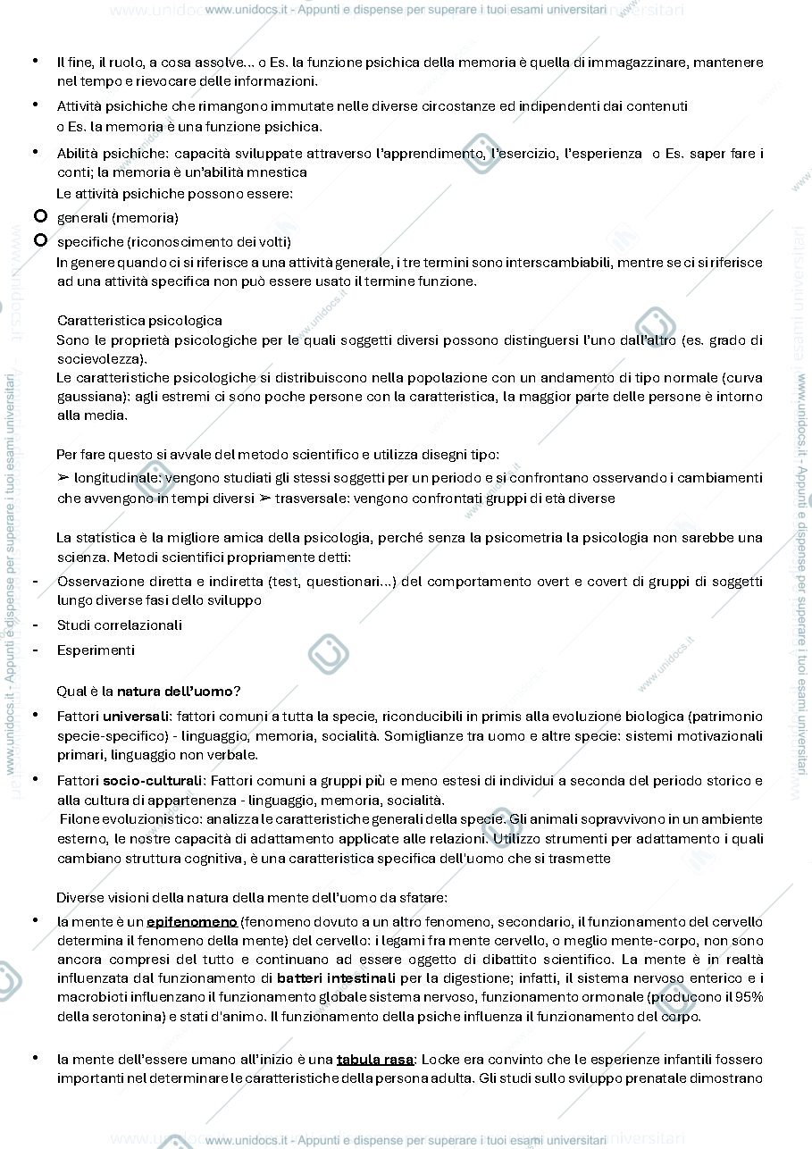 Anteprima pagina 3 — Psicologia dello sviluppo - prof. caprin