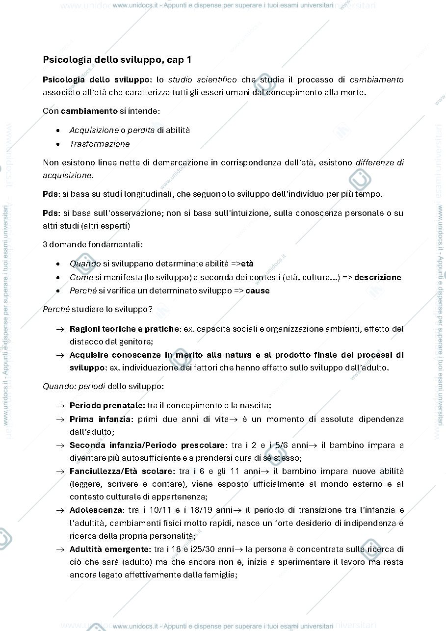Anteprima pagina 1 — Riassunto capitolo 1