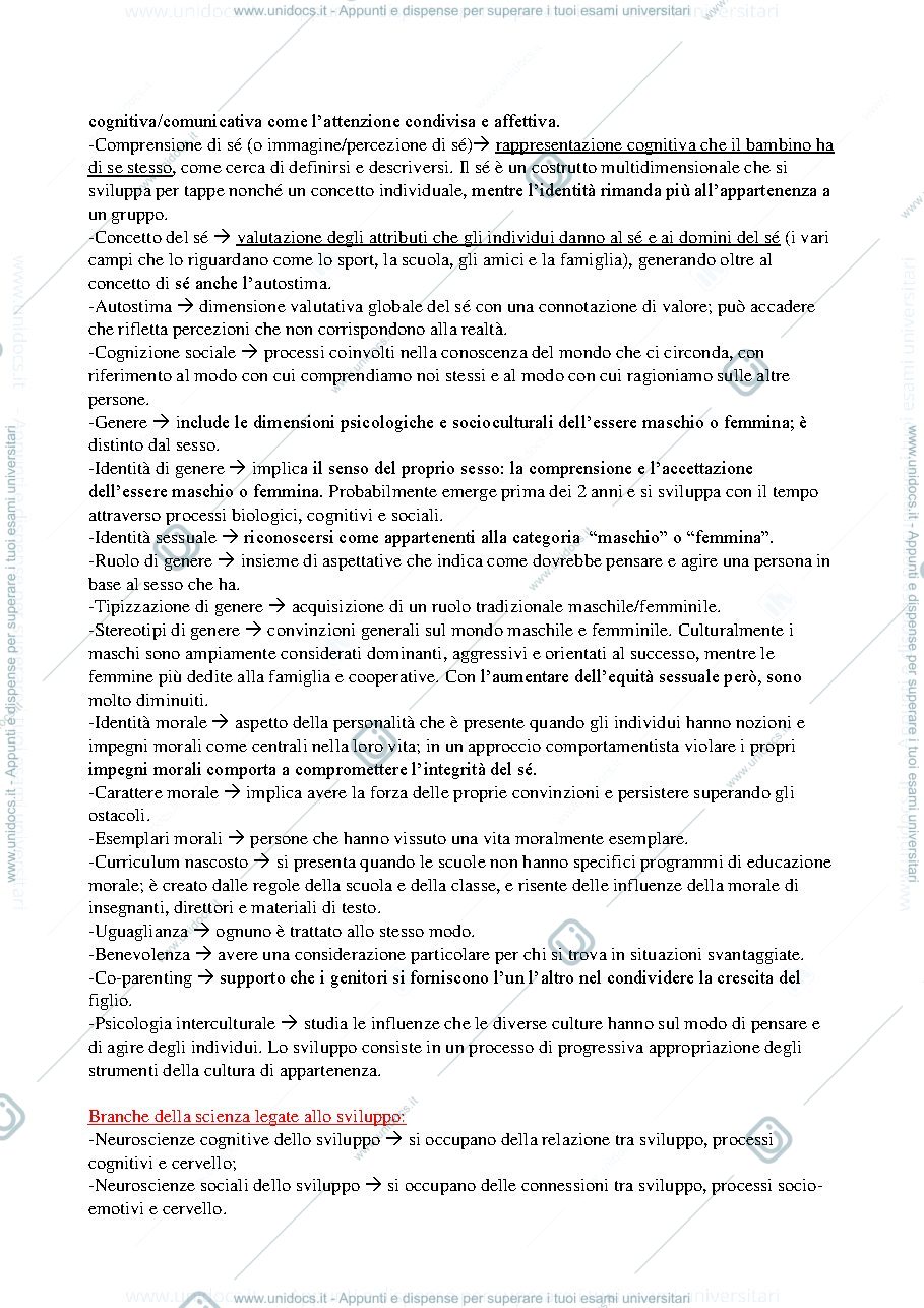 Anteprima pagina 3 — Psicologia dello sviluppo prof.ssa Menesini 