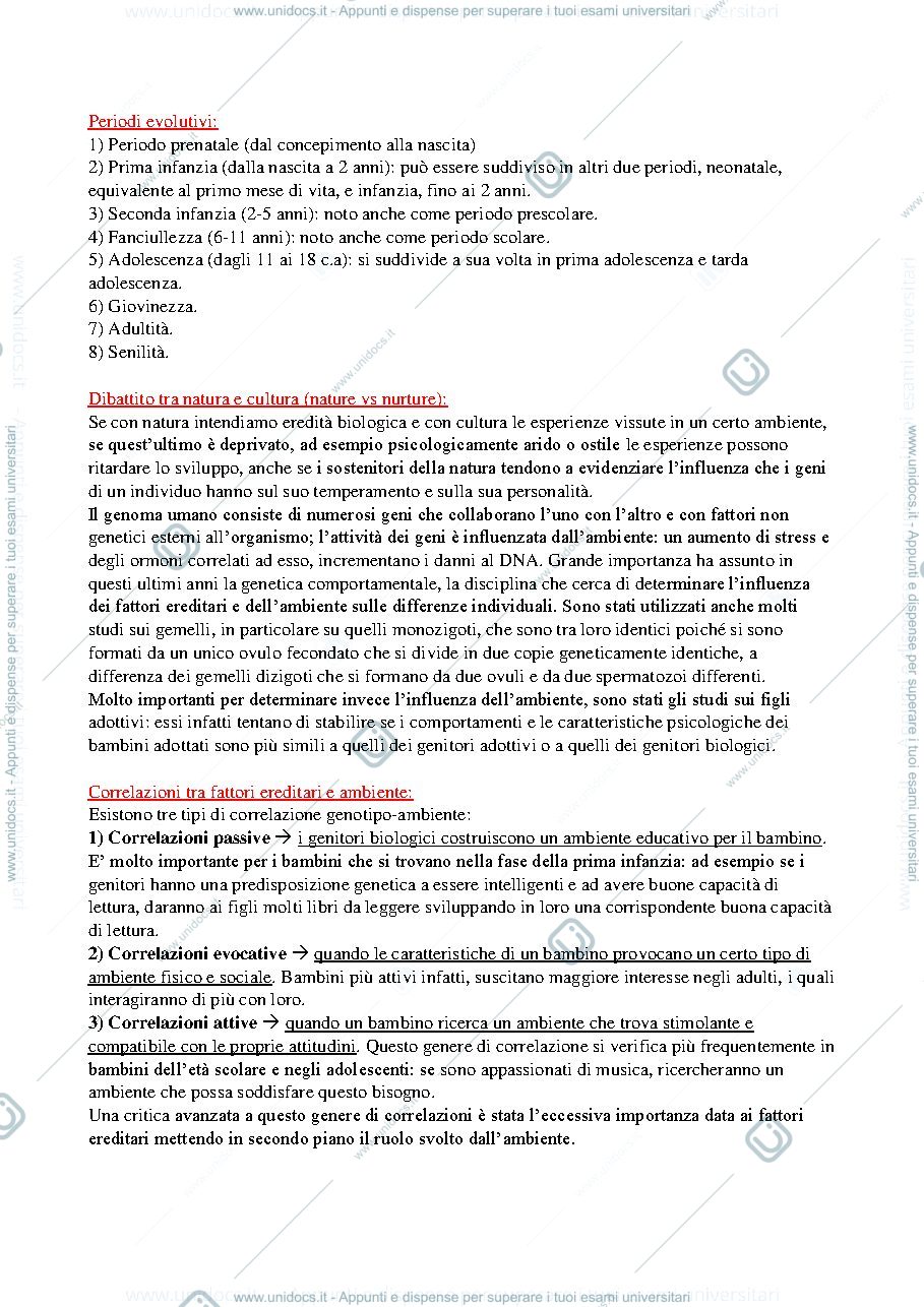 Anteprima pagina 4 — Psicologia dello sviluppo prof.ssa Menesini 