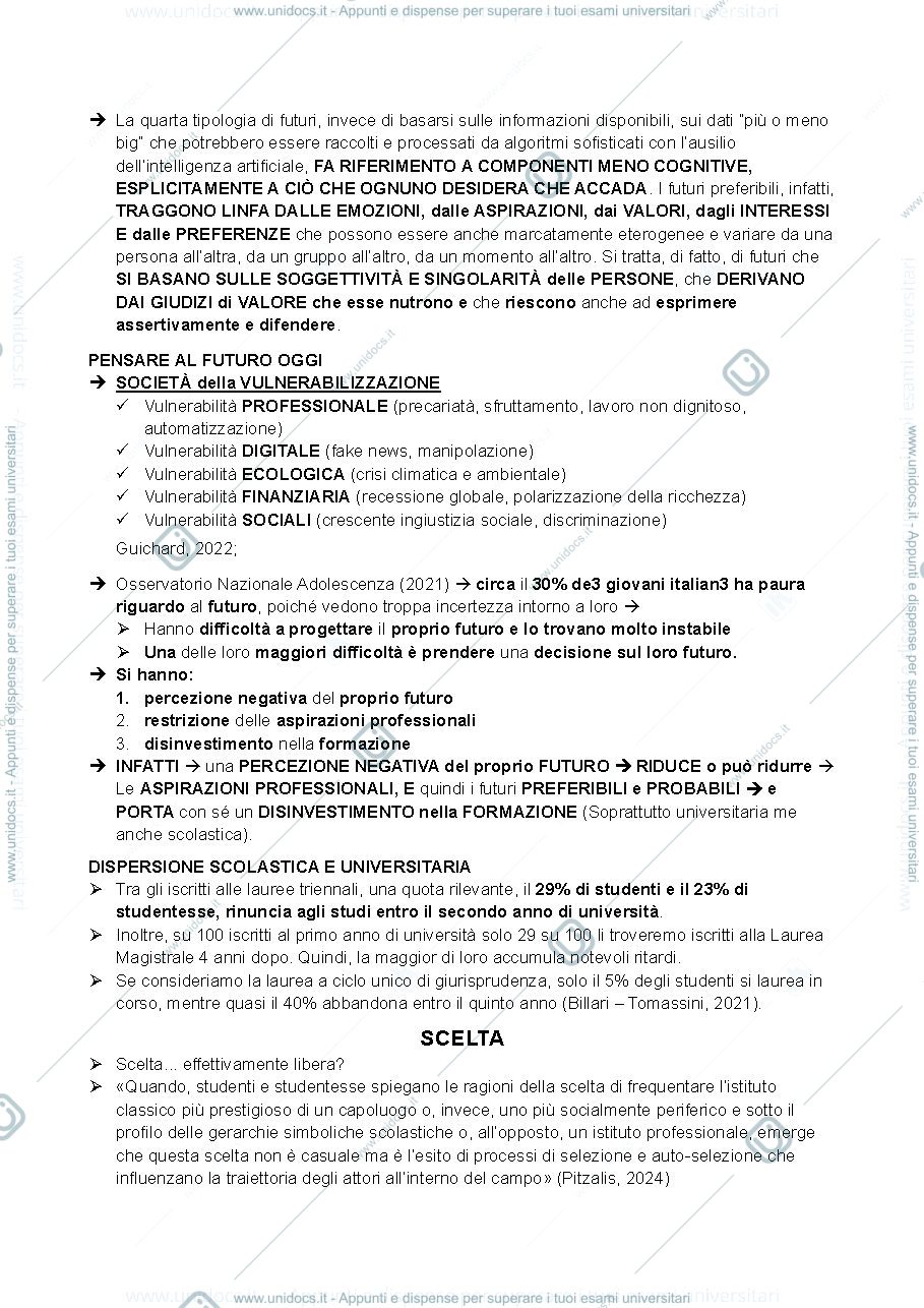 Anteprima pagina 2 — Appunti delle lezioni di Psicologia dell'orientamento
