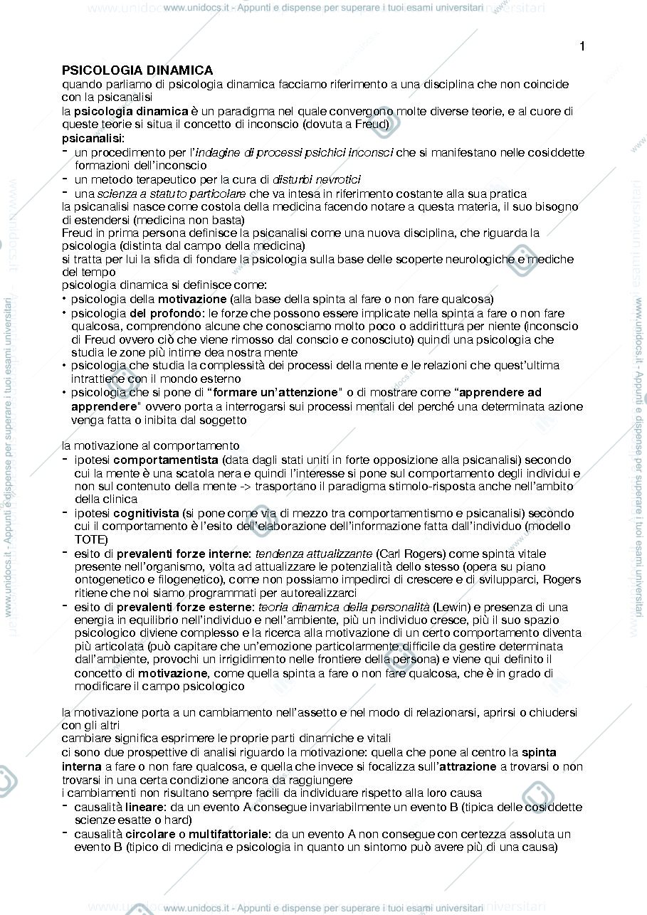 Anteprima pagina 1 — Psicologia dinamica