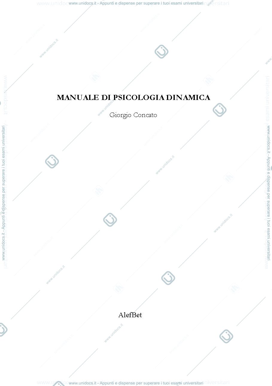 Anteprima pagina 5 — "Manuale di Psicologia Dinamica" (Concato)
