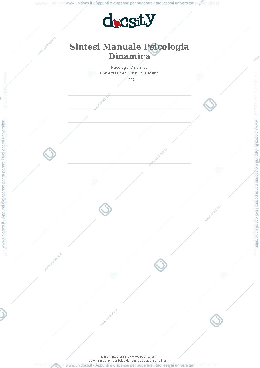 Anteprima pagina 1 — psicologia dinamica 