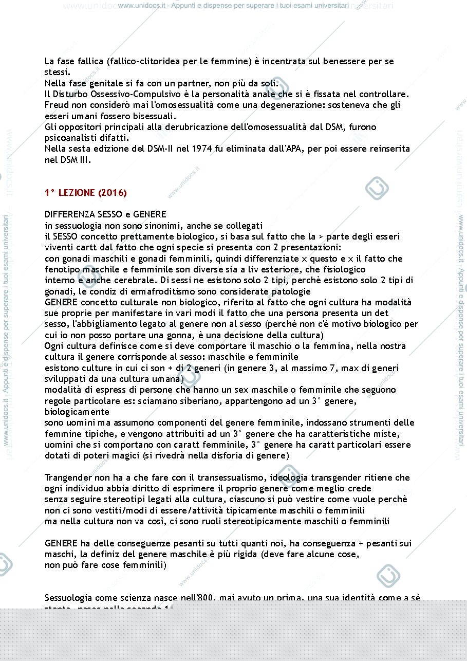 Anteprima pagina 4 — Appunti lezioni per esame Psicologia e Psicopatologia del Comportamento Sessuale