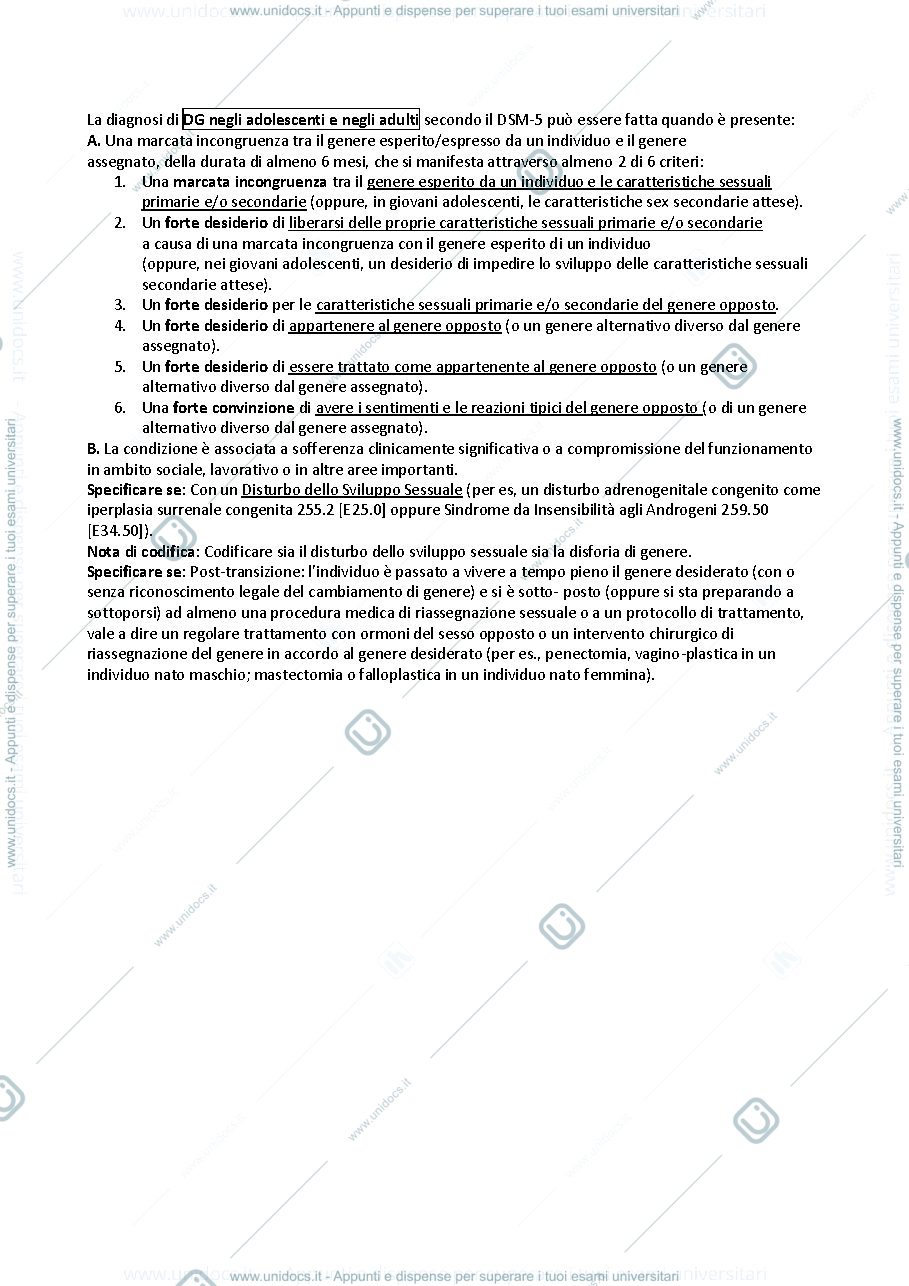 Anteprima pagina 2 — Argomenti principali esame "Psicologia e Psicopatologia del Comportamento Sessuale"