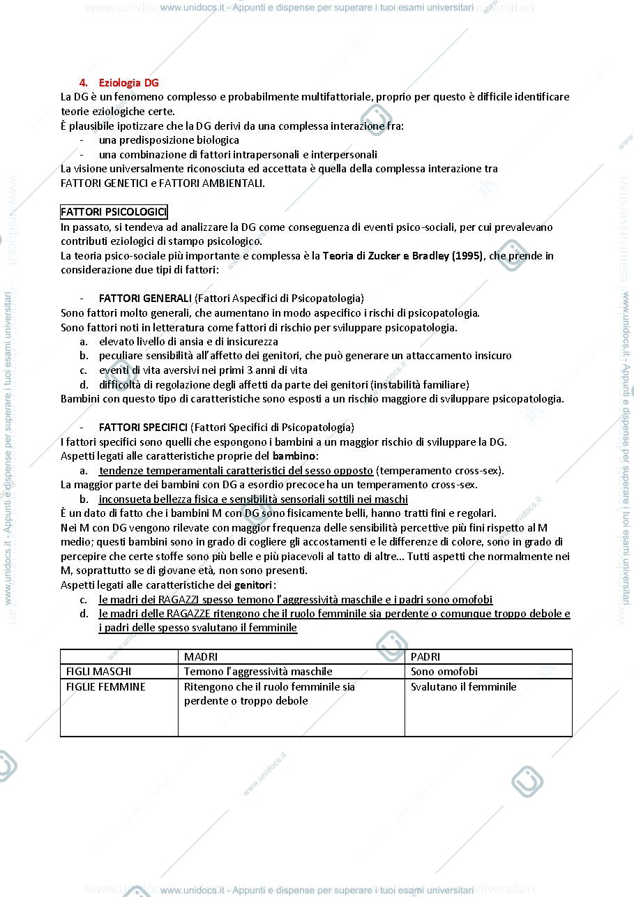Anteprima pagina 3 — Argomenti principali esame "Psicologia e Psicopatologia del Comportamento Sessuale"