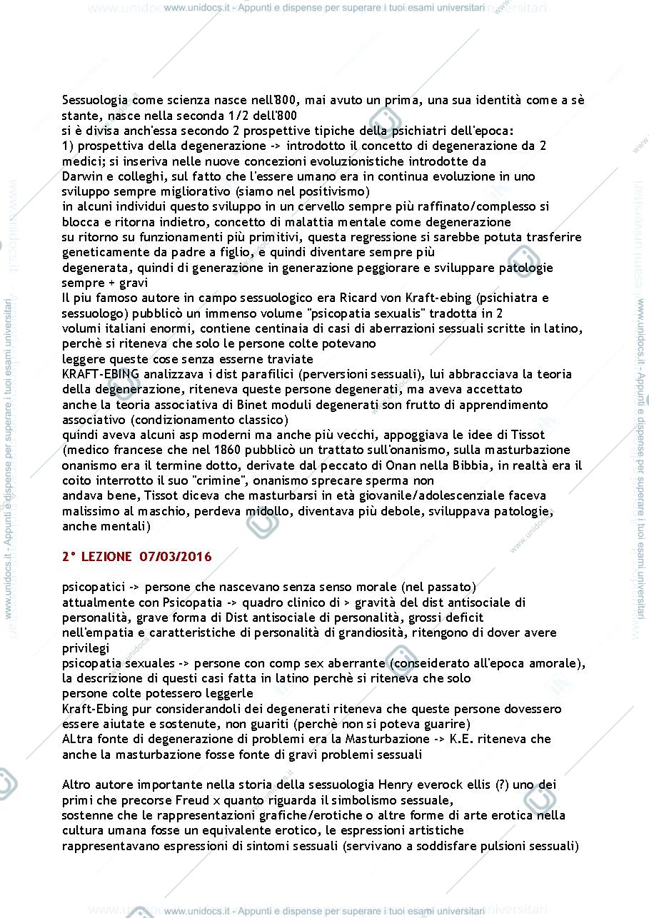 Anteprima pagina 3 — Appunti lezioni Psicologia e Psicopatologia del Comportamento Sessuale