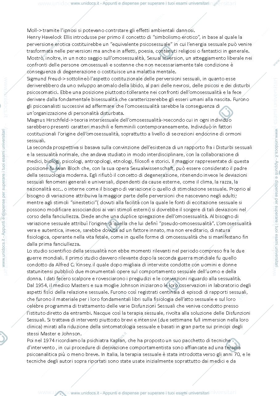 Anteprima pagina 2 — Riassunto "Trattato di Psicologia e Psicopatologia del Comportamento Sessuale"