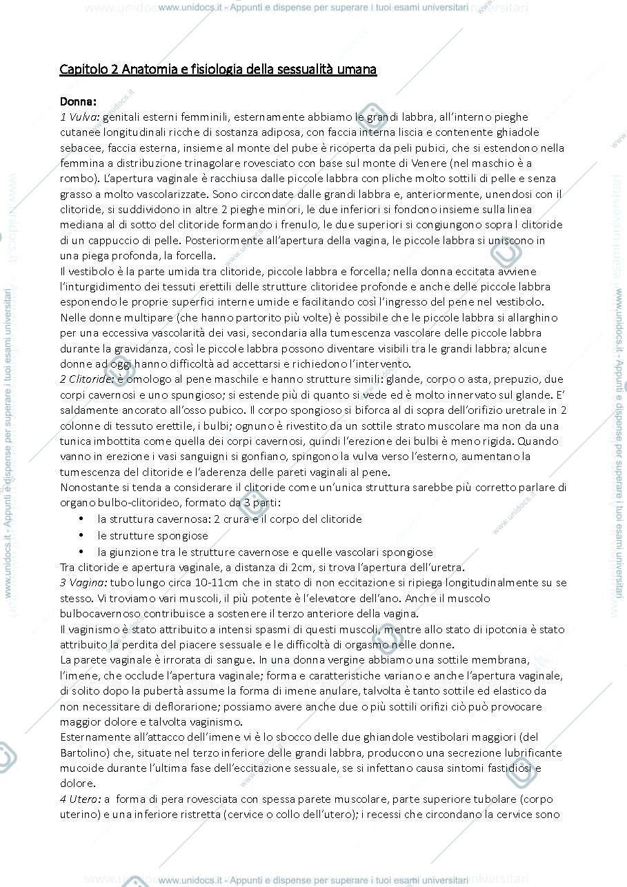 Anteprima pagina 4 — Riassunto "Trattato di Psicologia e Psicopatologia del Comportamento Sessuale"