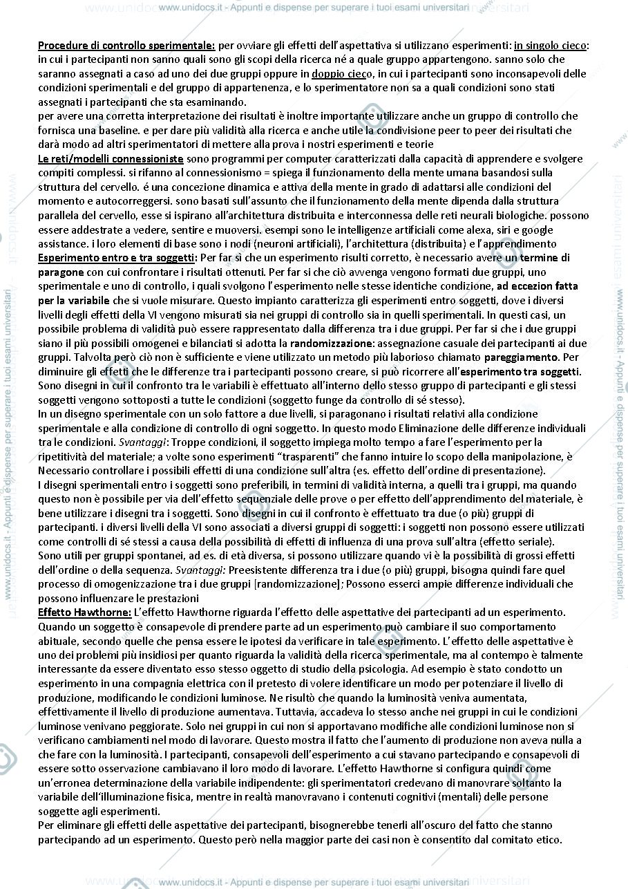 Anteprima pagina 2 — riassunti di psicologia generale 1