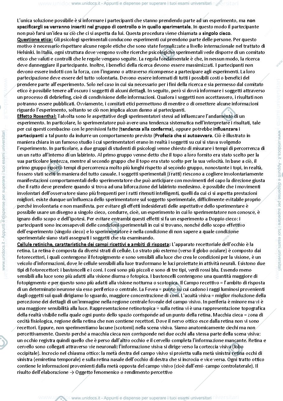 Anteprima pagina 3 — riassunti di psicologia generale 1