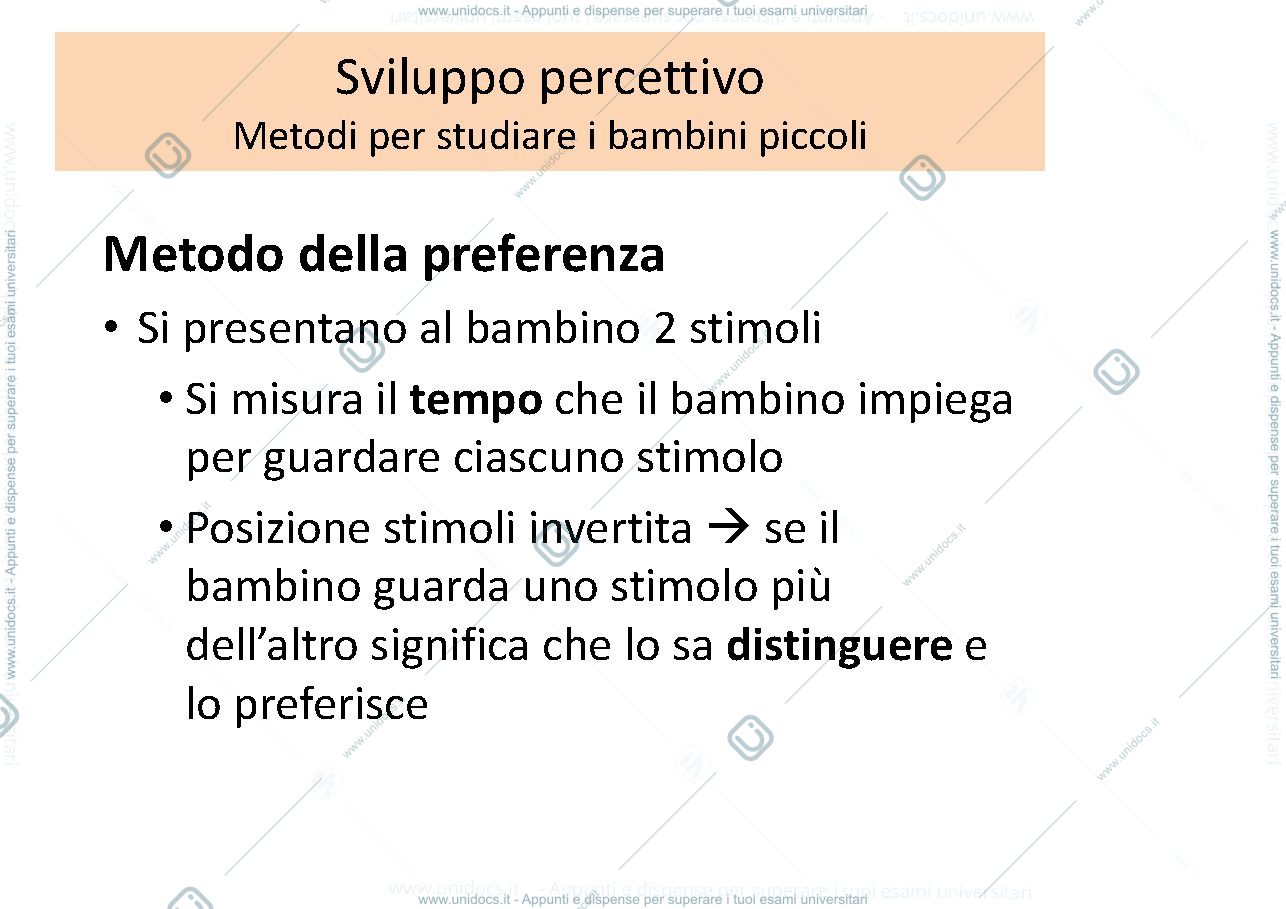 Anteprima pagina 3 — sviluppo percettivo