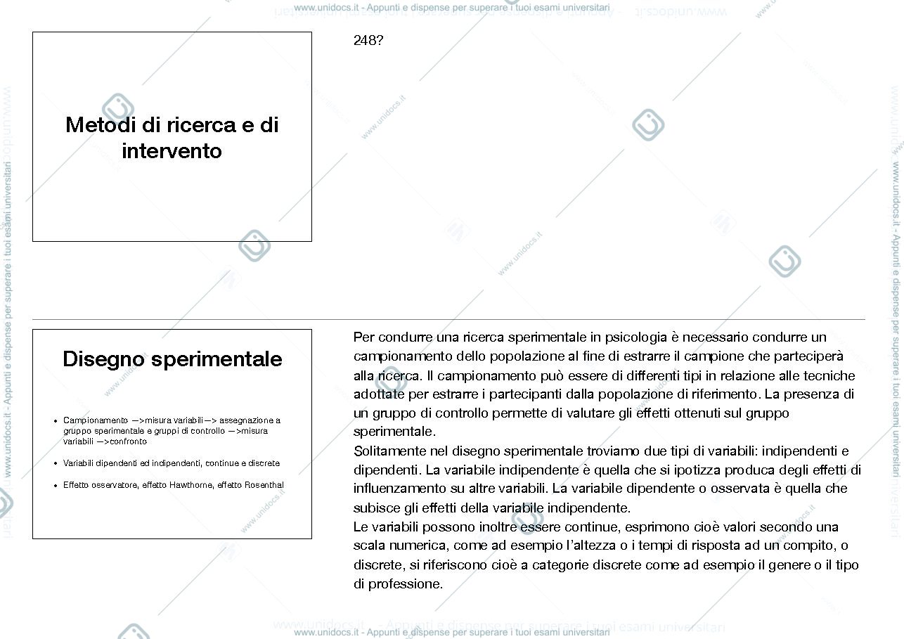 Anteprima pagina 1 — metodi di ricerca e intervento