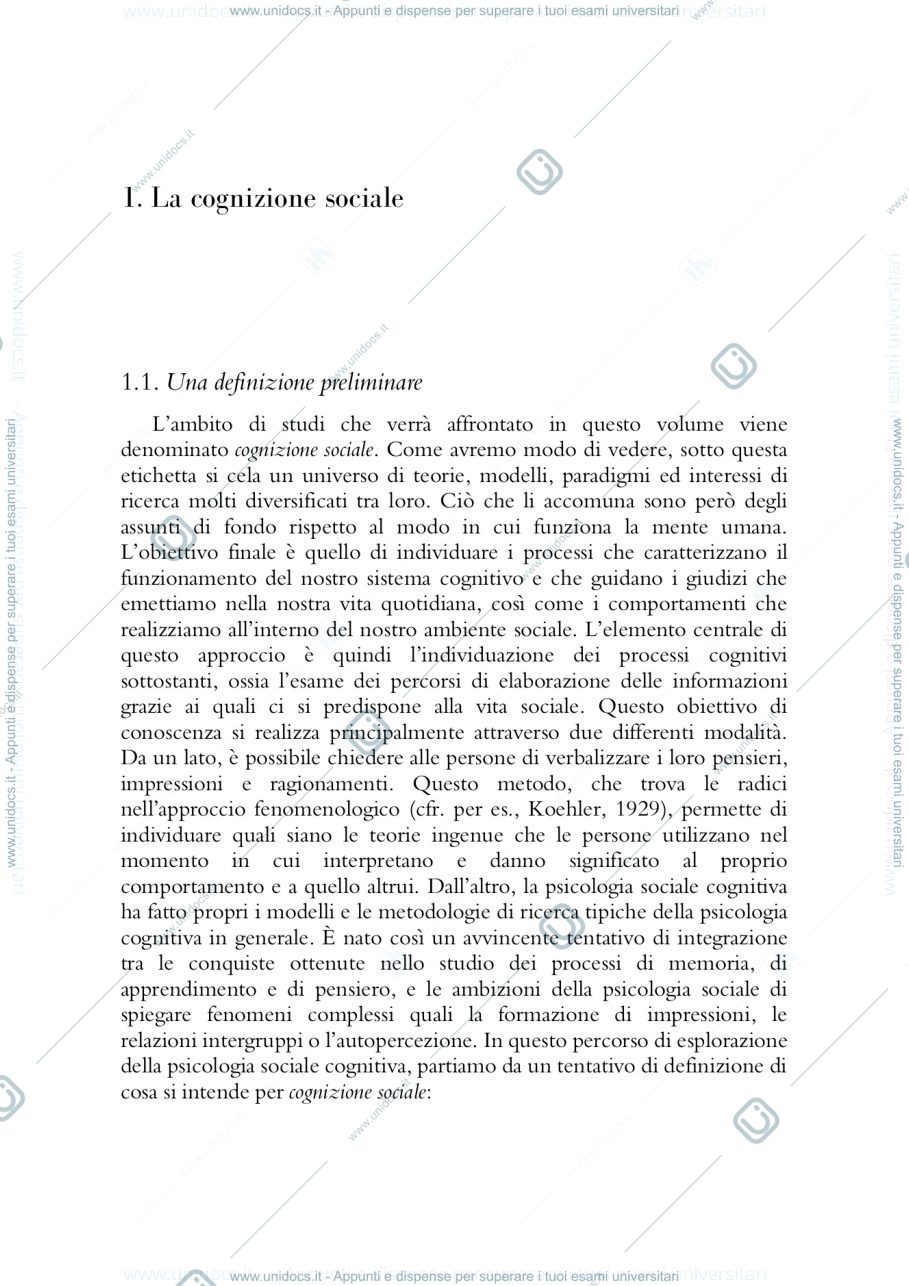 Anteprima pagina 1 — cognizione sociale