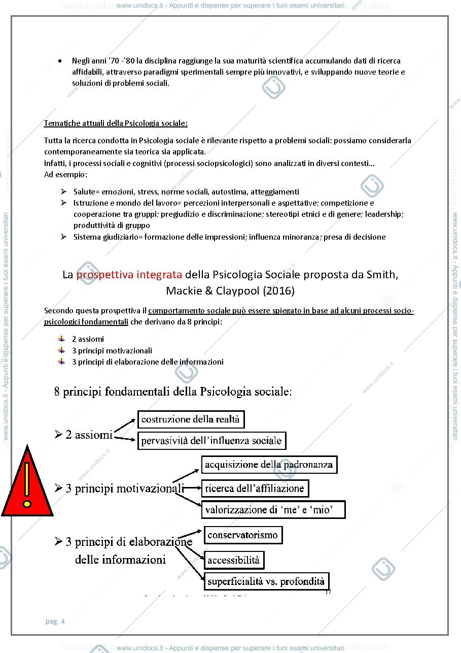 Anteprima pagina 4 — Appunti di psicologia sociale