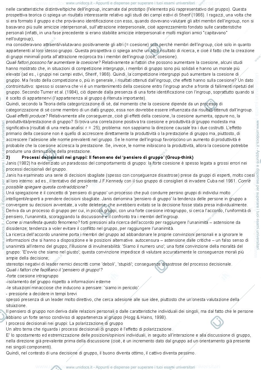 Anteprima pagina 2 — Psicologia sociale, seconda parte