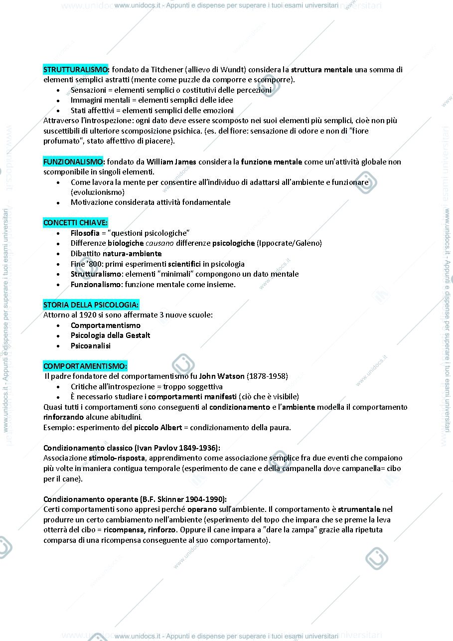 Anteprima pagina 2 — Appunti di Psicologia generale