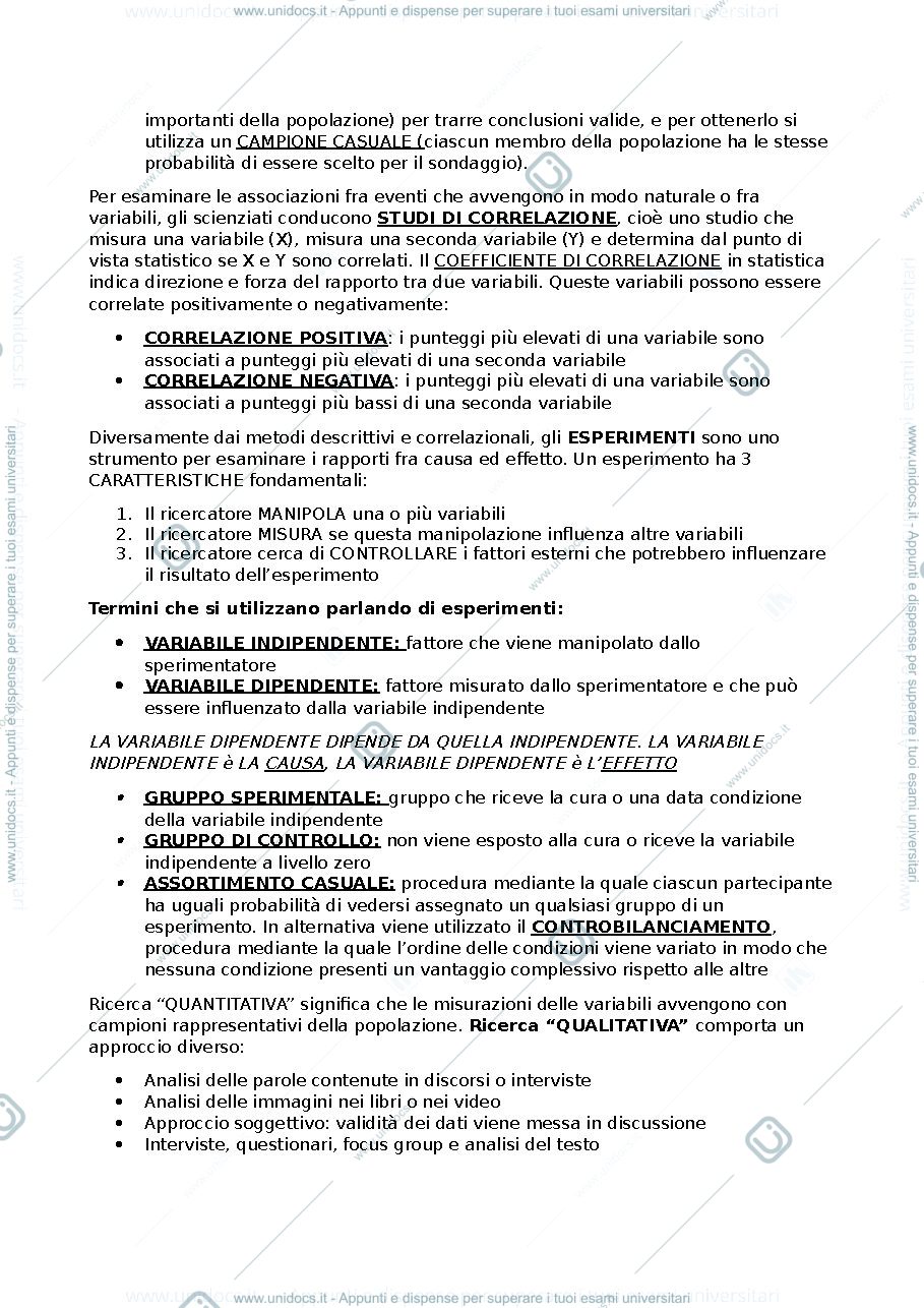 Anteprima pagina 4 — riassunto psicologia generale 