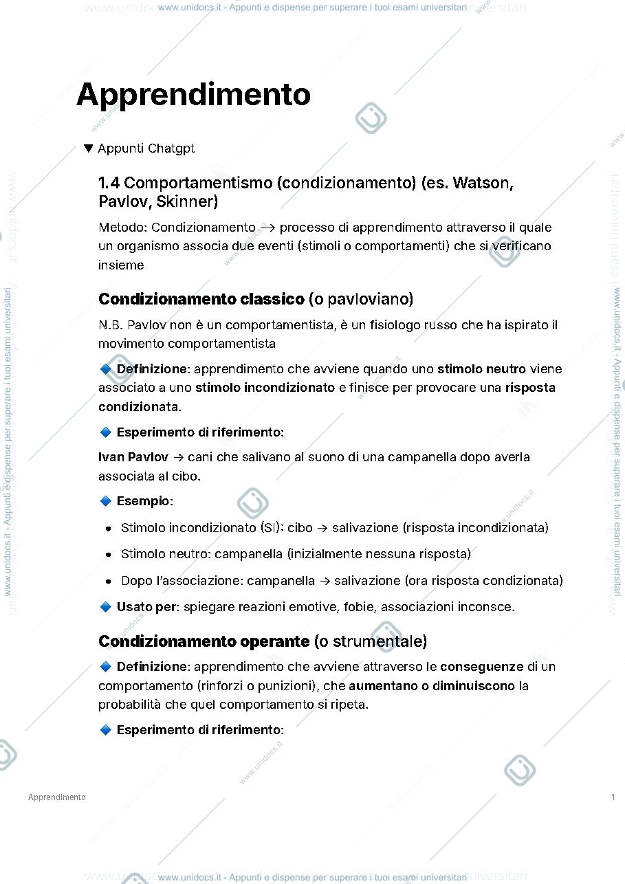 Anteprima pagina 1 — Apprendimento
