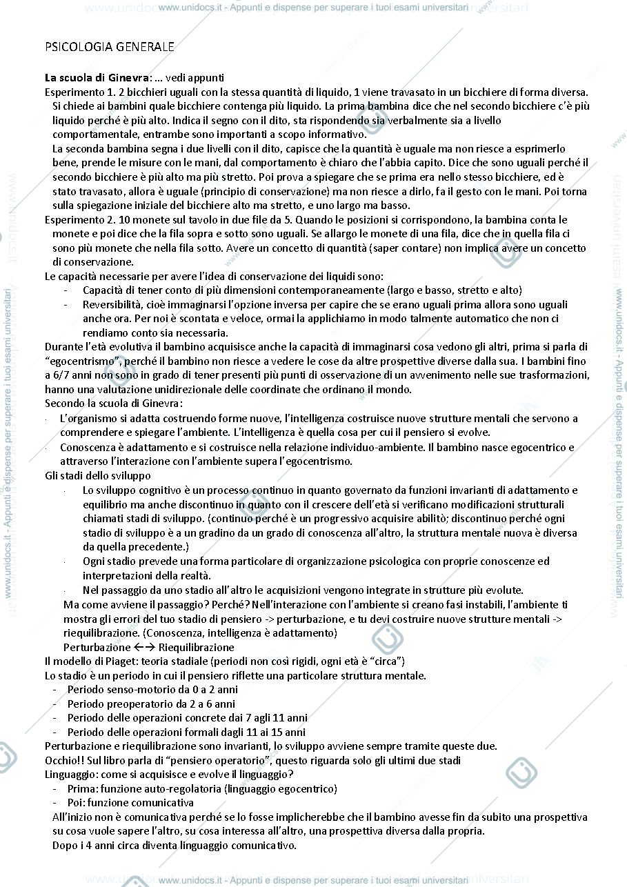 Anteprima pagina 1 — Psicologia generale