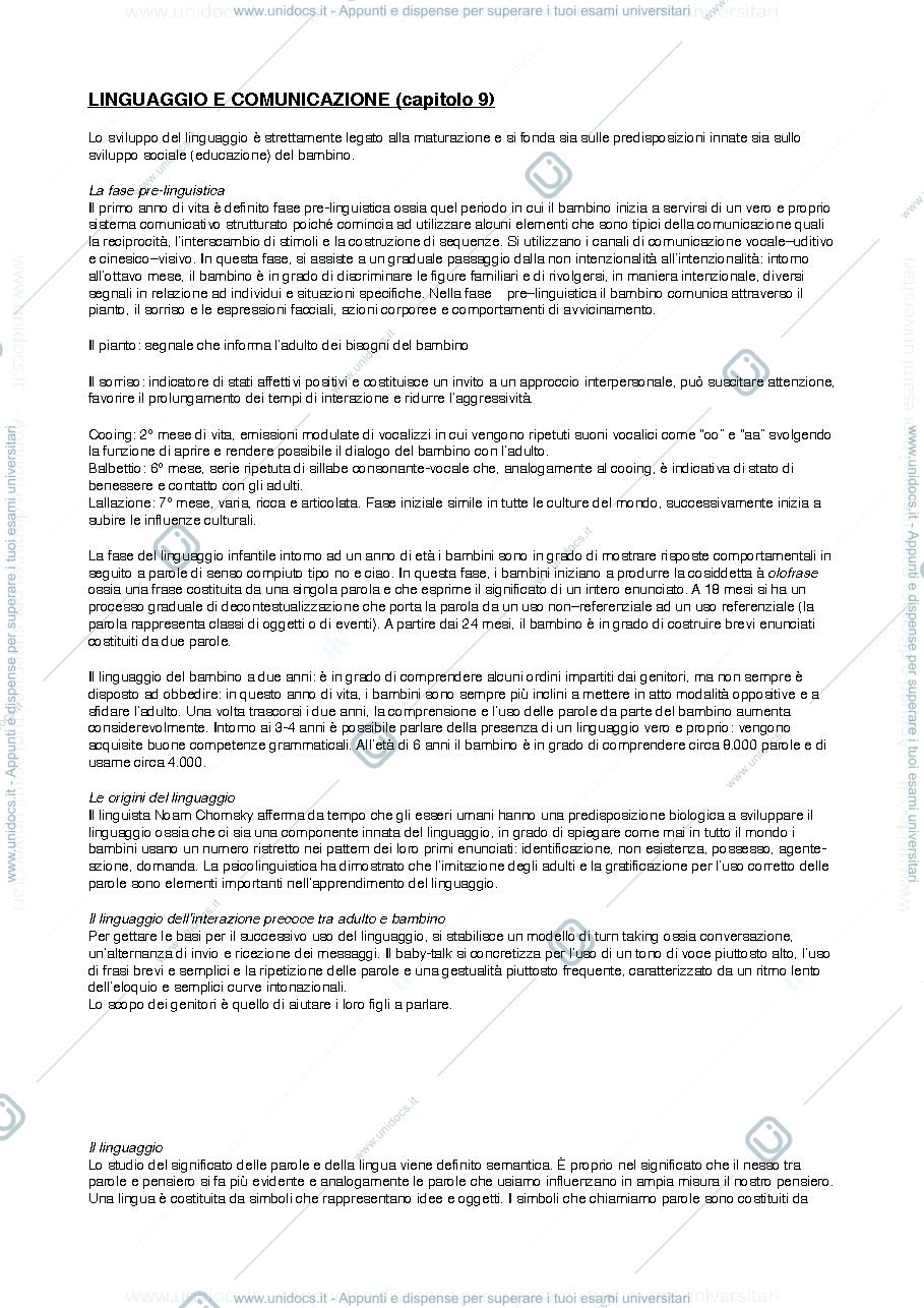Anteprima pagina 1 — Linguaggio e comunicazione 