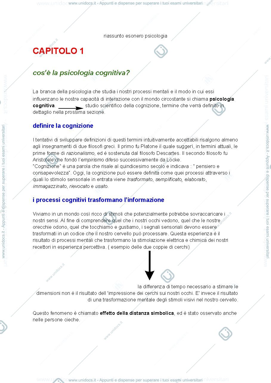 Anteprima pagina 1 — riassunto cap.1 manuale