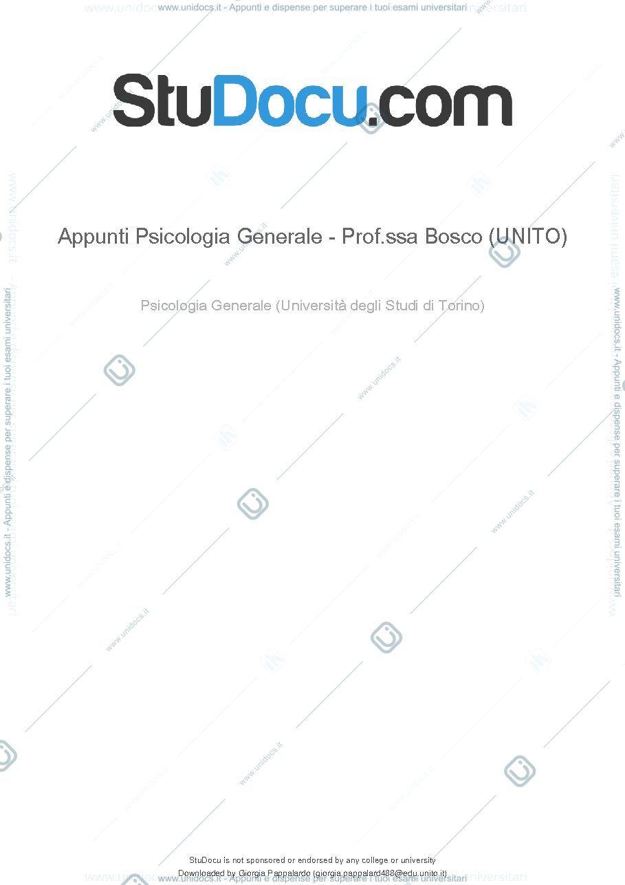 Anteprima pagina 1 — psicologia generale