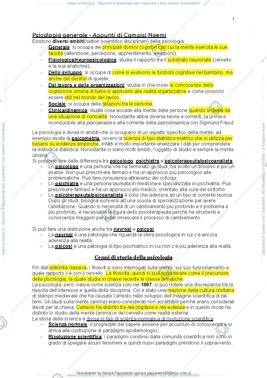 Anteprima pagina 2 — psicologia generale