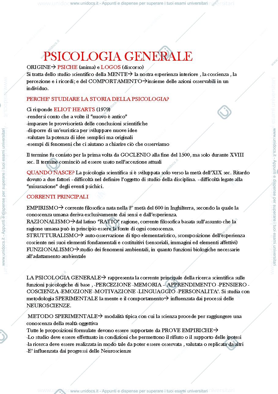 Anteprima pagina 1 — psicologia generale prof conversano