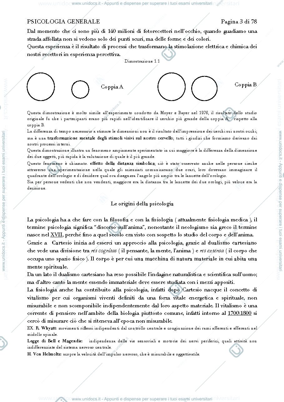 Anteprima pagina 3 — Psicologia generale primo esonero 