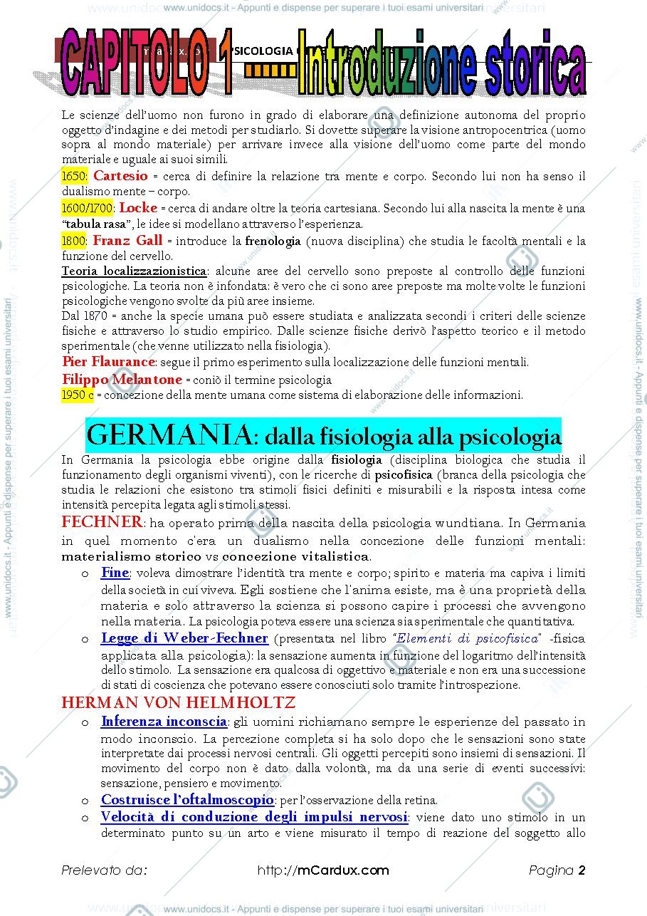 Anteprima pagina 2 — Riassunto "Manuale di Psicologia Generale"