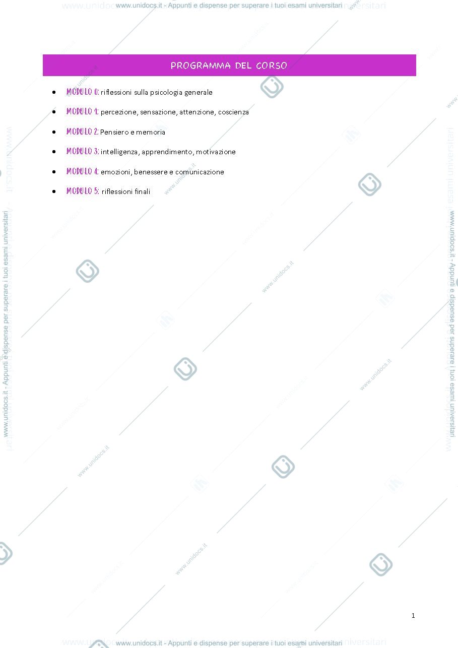 Anteprima pagina 2 — psicologia generale 