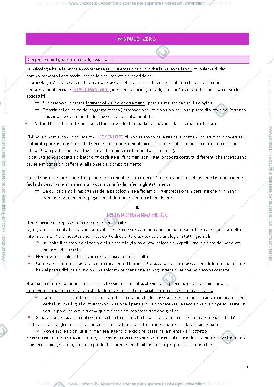 Anteprima pagina 3 — psicologia generale 