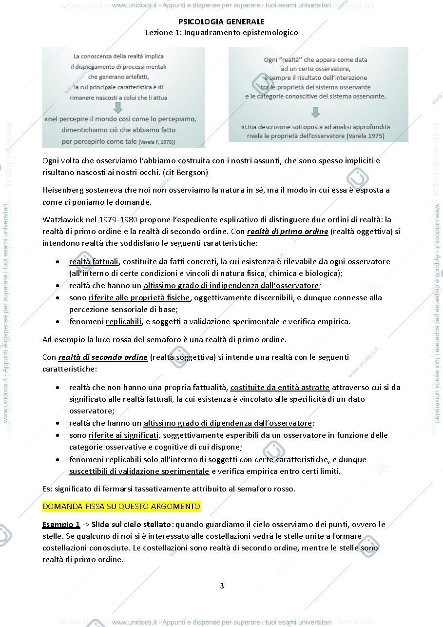 Anteprima pagina 3 — Psicologia Generale 
