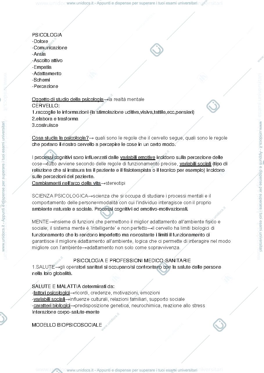 Anteprima pagina 1 — Psicologia generale