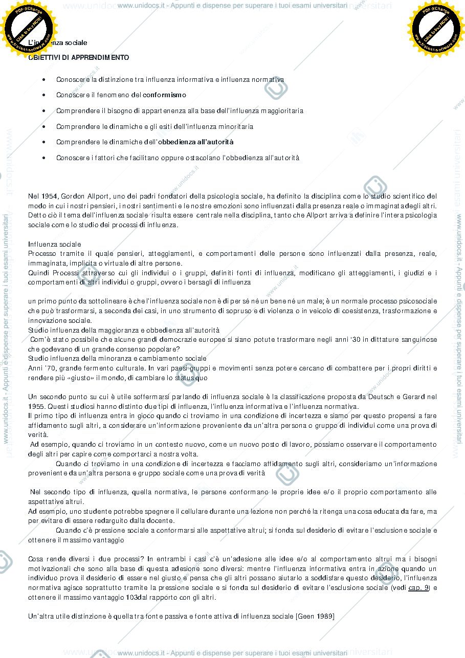 Anteprima pagina 1 — Psicologia sociale 