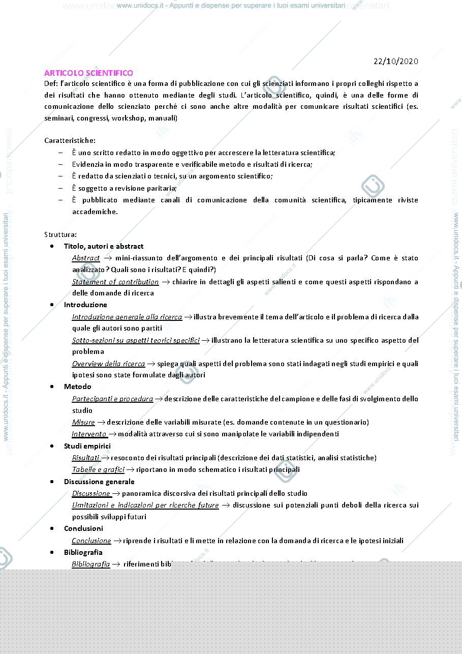 Anteprima pagina 1 — laboratorio di psicologia