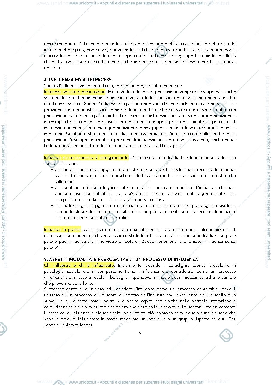 Anteprima pagina 2 — L'INFLUENZA SOCIALE