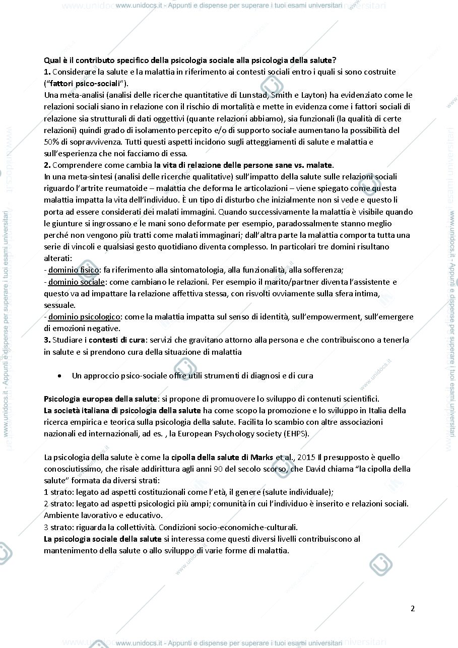 Anteprima pagina 2 — Psicologia sociale della salute