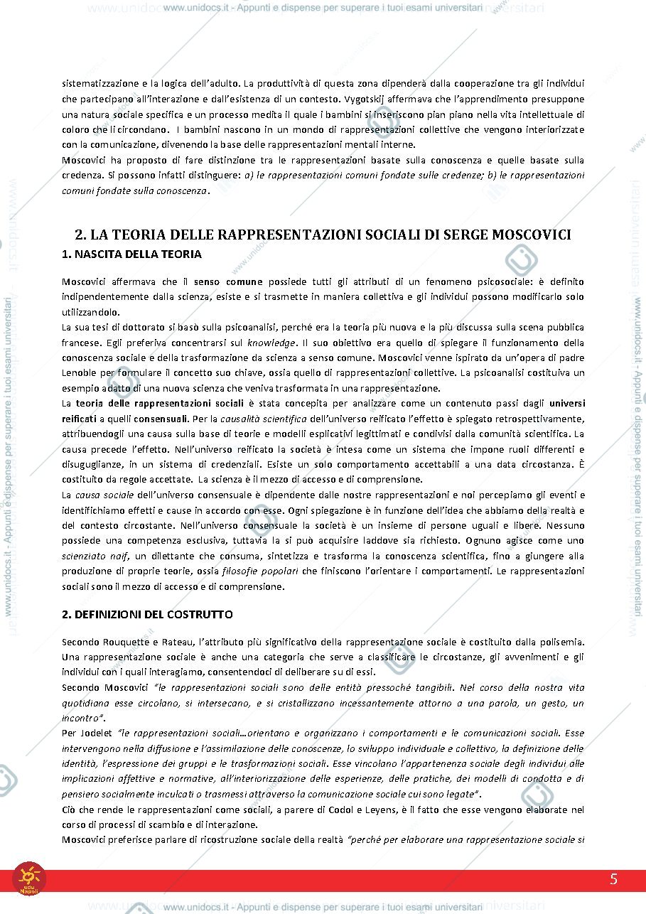 Anteprima pagina 3 — La teoria delle rappresentazioni sociali