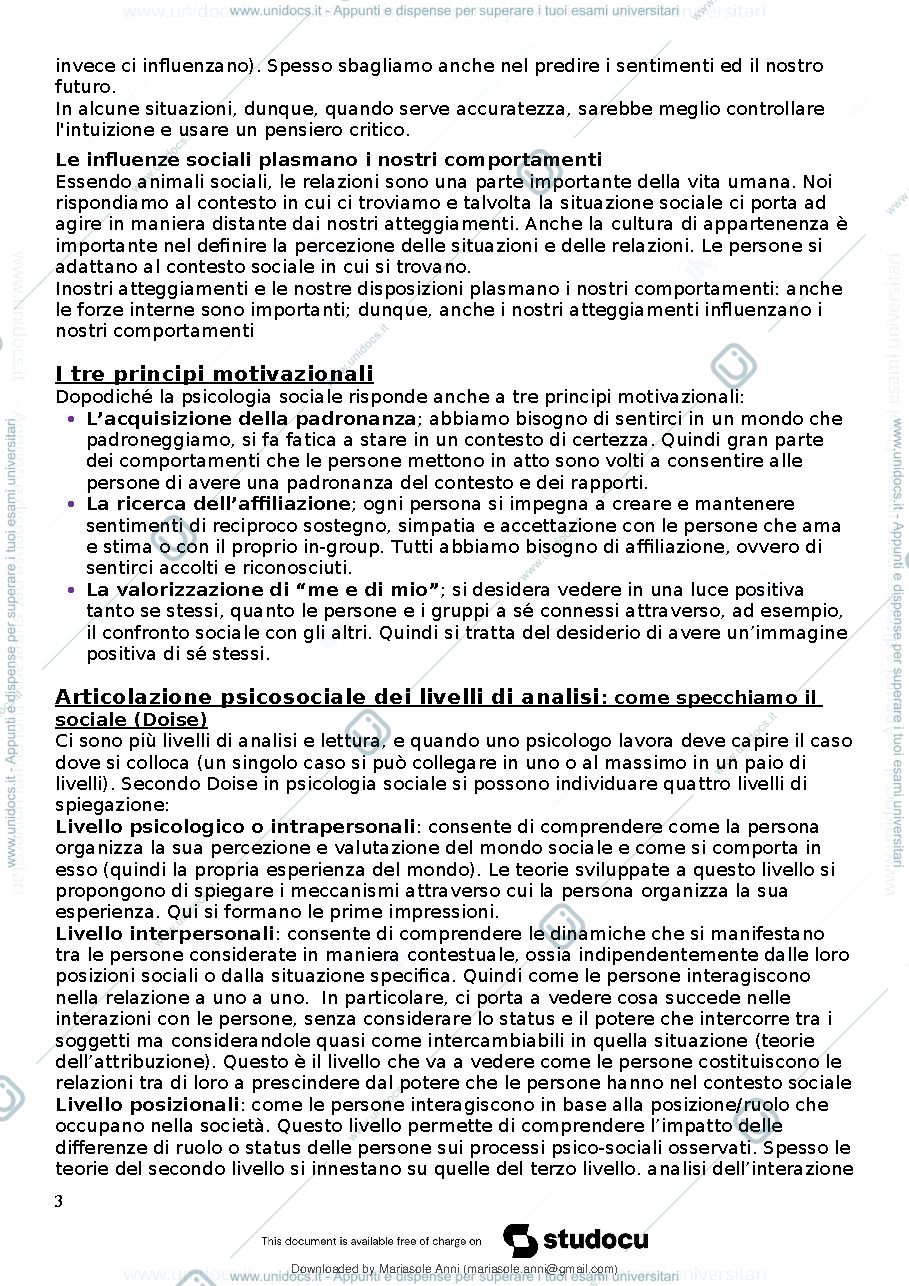 Anteprima pagina 4 — appunti psicologia sociale