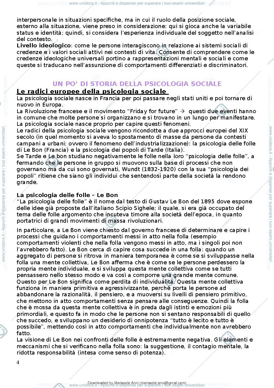 Anteprima pagina 5 — appunti psicologia sociale