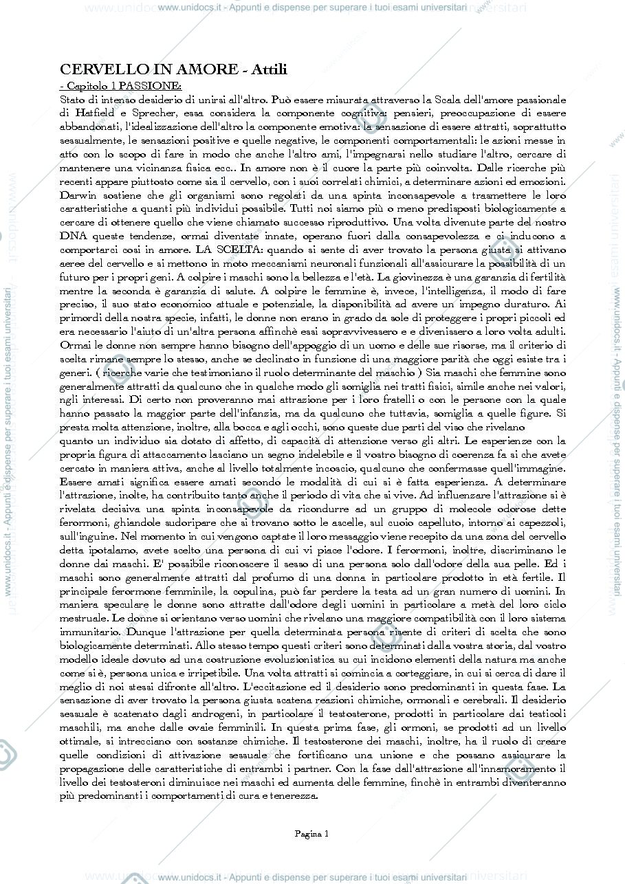 Anteprima pagina 1 — Il cervello in amore 