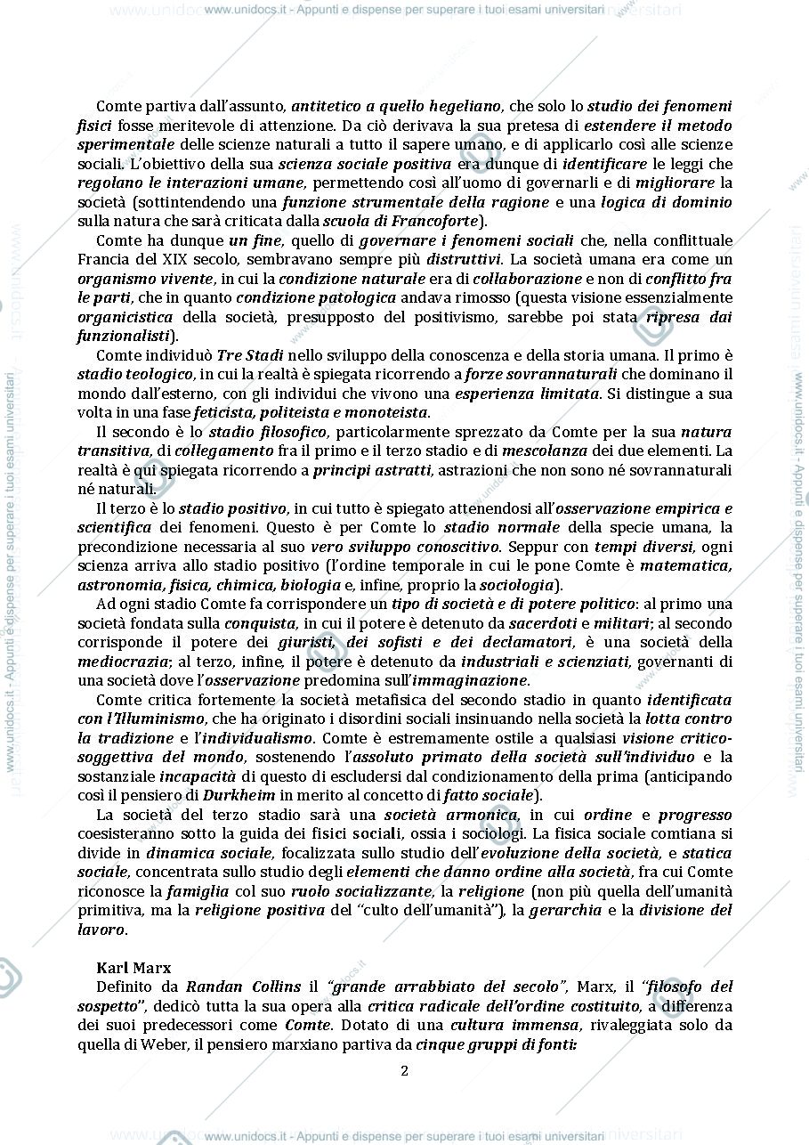Anteprima pagina 2 — Appunti sociologia generale